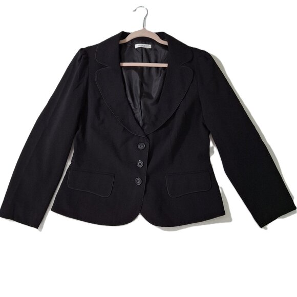 Steampunk Fitted Tailored Short Blazer Suit Jacket Sz 12 Lined Vintage Office - Picture 6 of 16